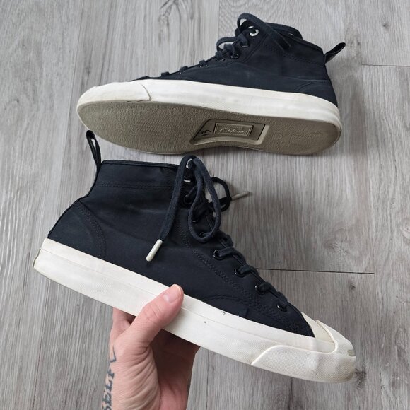 Converse x Hancock Vulcanised Articles Jack Purcell black sneakers | WMS 9.5 - Picture 1 of 11